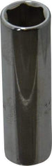 Proto - 1/4" Drive, Deep Hand Socket - 6 Points, 1-15/16" OAL, Chrome Finish - Exact Tool & Supply