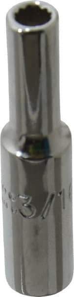 Proto - 1-1/2", 1/2" Drive, Deep Hand Socket - 12 Points, 2" OAL, Chrome Finish - Exact Tool & Supply