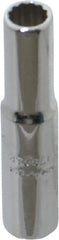 Proto - 1/4", 1/4" Drive, Deep Hand Socket - 12 Points, 2" OAL, Chrome Finish - Exact Tool & Supply
