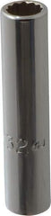 Proto - 9/32", 1/4" Drive, Deep Hand Socket - 12 Points, 2" OAL, Chrome Finish - Exact Tool & Supply