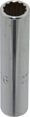 Proto - 5/16", 1/4" Drive, Deep Hand Socket - 12 Points, 2" OAL, Chrome Finish - Exact Tool & Supply