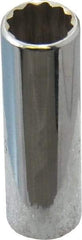 Proto - 7/16", 1/4" Drive, Deep Hand Socket - 12 Points, 2" OAL, Chrome Finish - Exact Tool & Supply