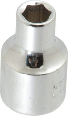 Proto - 1/4", 3/8" Drive, Standard Hand Socket - 6 Points, 1-3/32" OAL, Chrome Finish - Exact Tool & Supply