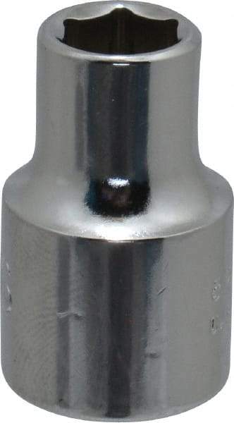 Proto - 5/16", 3/8" Drive, Standard Hand Socket - 6 Points, 1-3/32" OAL, Chrome Finish - Exact Tool & Supply