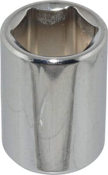 Proto - 9/16", 3/8" Drive, Standard Hand Socket - 6 Points, 1-1/8" OAL, Chrome Finish - Exact Tool & Supply