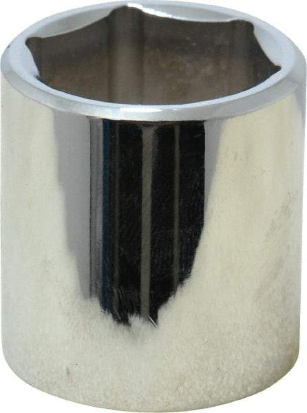 Proto - 7/8", 3/8" Drive, Standard Hand Socket - 6 Points, 1-5/16" OAL, Chrome Finish - Exact Tool & Supply
