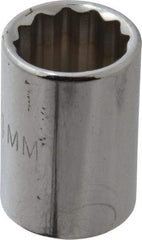 Proto - 3/8" Drive, Standard Hand Socket - 12 Points, 1-1/8" OAL, Chrome Finish - Exact Tool & Supply