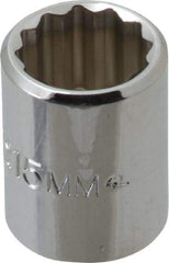 Proto - 3/8" Drive, Standard Hand Socket - 12 Points, 1-1/8" OAL, Chrome Finish - Exact Tool & Supply
