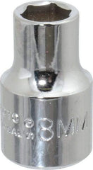 Proto - 3/8" Drive, Standard Hand Socket - 12 Points, 2-1/8" OAL, Chrome Finish - Exact Tool & Supply