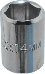 Proto - 3/8" Drive, Standard Hand Socket - 6 Points, 1-1/8" OAL, Chrome Finish - Exact Tool & Supply