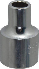 Proto - 1/4", 3/8" Drive, Standard Hand Socket - 12 Points, 1-3/32" OAL, Chrome Finish - Exact Tool & Supply