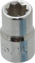 Proto - 5/16", 3/8" Drive, Standard Hand Socket - 8 Points, 1-5/64" OAL, Chrome Finish - Exact Tool & Supply