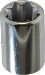 Proto - 7/16", 3/8" Drive, Standard Hand Socket - 8 Points, 1-5/64" OAL, Chrome Finish - Exact Tool & Supply