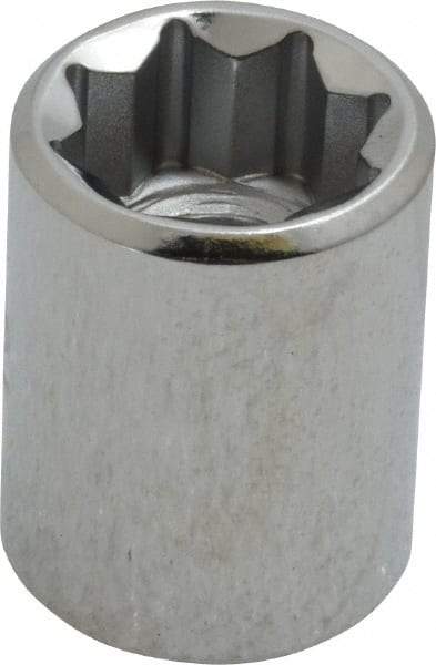 Proto - 1/2", 3/8" Drive, Standard Hand Socket - 8 Points, 1-1/8" OAL, Chrome Finish - Exact Tool & Supply