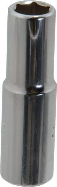 Proto - 3/8", 3/8" Drive, Deep Hand Socket - 6 Points, 2-1/8" OAL, Chrome Finish - Exact Tool & Supply