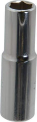 Proto - 3/8", 3/8" Drive, Deep Hand Socket - 6 Points, 2-1/8" OAL, Chrome Finish - Exact Tool & Supply