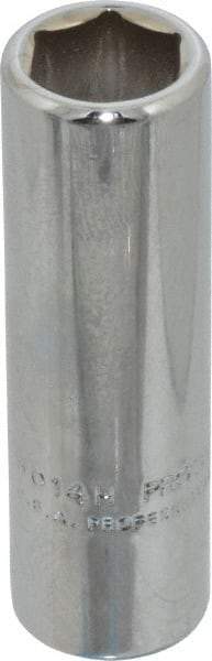 Proto - 7/16", 3/8" Drive, Deep Hand Socket - 6 Points, 2-1/8" OAL, Chrome Finish - Exact Tool & Supply