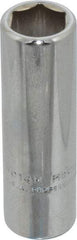 Proto - 7/16", 3/8" Drive, Deep Hand Socket - 6 Points, 2-1/8" OAL, Chrome Finish - Exact Tool & Supply