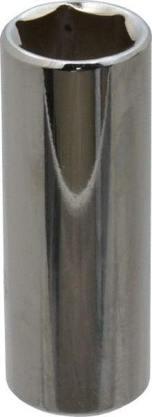 Proto - 9/16", 3/8" Drive, Deep Hand Socket - 6 Points, 2-1/8" OAL, Chrome Finish - Exact Tool & Supply