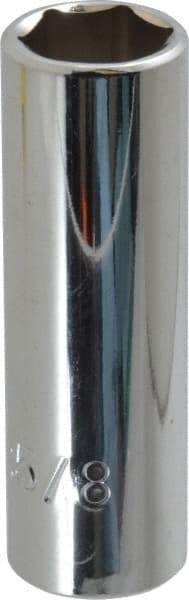 Proto - 5/8", 3/8" Drive, Deep Hand Socket - 6 Points, 2-3/4" OAL, Chrome Vanadium, Chrome Finish - Exact Tool & Supply