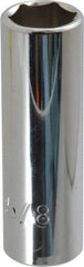 Proto - 5/8", 3/8" Drive, Deep Hand Socket - 6 Points, 2-3/4" OAL, Chrome Vanadium, Chrome Finish - Exact Tool & Supply