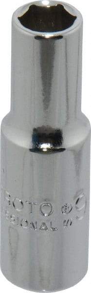 Proto - 3/8" Drive, Deep Hand Socket - 6 Points, 2-1/8" OAL, Chrome Finish - Exact Tool & Supply