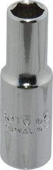 Proto - 3/8" Drive, Deep Hand Socket - 6 Points, 2-1/8" OAL, Chrome Finish - Exact Tool & Supply