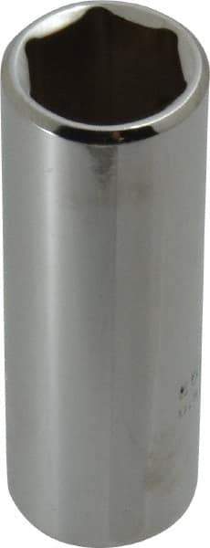 Proto - 3/8" Drive, Deep Hand Socket - 6 Points, 2-1/8" OAL, Chrome Finish - Exact Tool & Supply