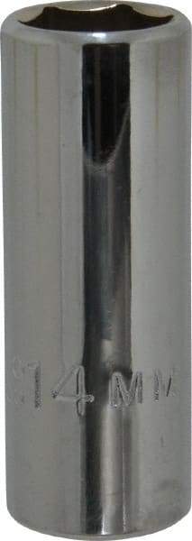 Proto - 3/8" Drive, Deep Hand Socket - 6 Points, 2-1/8" OAL, Chrome Vanadium, Chrome Finish - Exact Tool & Supply
