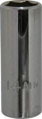 Proto - 3/8" Drive, Deep Hand Socket - 6 Points, 2-1/8" OAL, Chrome Vanadium, Chrome Finish - Exact Tool & Supply