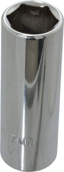Proto - 3/8" Drive, Deep Hand Socket - 6 Points, 2-3/4" OAL, Chrome Finish - Exact Tool & Supply