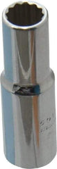 Proto - 3/8", 3/8" Drive, Deep Hand Socket - 12 Points, 2-1/8" OAL, Steel, Full Polish Finish - Exact Tool & Supply