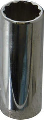 Proto - 3/4", 3/8" Drive, Deep Hand Socket - 12 Points, 2-3/4" OAL, Chrome Finish - Exact Tool & Supply