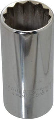 Proto - 15/16", 3/8" Drive, Deep Hand Socket - 12 Points, 2-3/4" OAL, Chrome Finish - Exact Tool & Supply