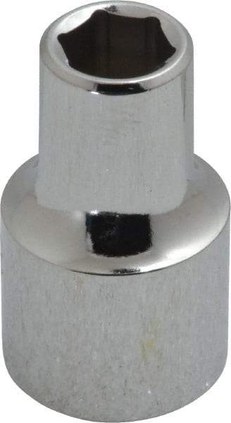 Proto - 3/8", 1/2" Drive, Standard Hand Socket - 6 Points, 1-31/64" OAL, Chrome Finish - Exact Tool & Supply