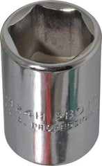 Proto - 3/4", 1/2" Drive, Standard Hand Socket - 6 Points, 1-1/2" OAL, Chrome Finish - Exact Tool & Supply