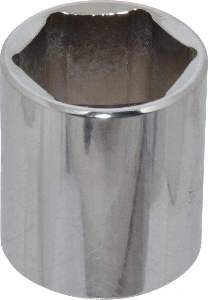 Proto - 1-3/16", 1/2" Drive, Standard Hand Socket - 6 Points, 1-3/4" OAL, Chrome Finish - Exact Tool & Supply
