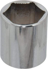 Proto - 1-3/16", 1/2" Drive, Standard Hand Socket - 6 Points, 1-3/4" OAL, Chrome Finish - Exact Tool & Supply