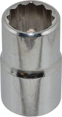 Proto - 9/16", 1/2" Drive, Standard Hand Socket - 12 Points, 1-1/2" OAL, Chrome Finish - Exact Tool & Supply