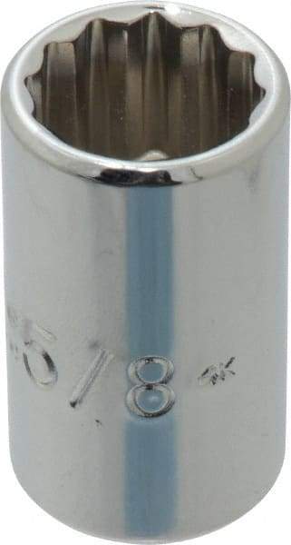 Proto - 5/8", 1/2" Drive, Standard Hand Socket - 12 Points, 1-1/2" OAL, Chrome Finish - Exact Tool & Supply