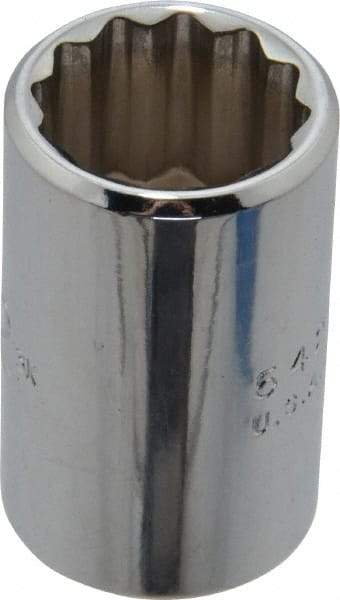 Proto - 21/32", 1/2" Drive, Standard Hand Socket - 12 Points, 1-1/2" OAL, Chrome Finish - Exact Tool & Supply
