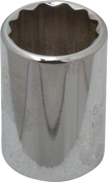 Proto - 3/4", 1/2" Drive, Standard Hand Socket - 12 Points, 1-1/2" OAL, Chrome Finish - Exact Tool & Supply