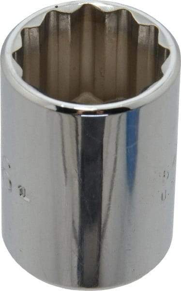 Proto - 13/16", 1/2" Drive, Standard Hand Socket - 12 Points, 1-1/2" OAL, Chrome Finish - Exact Tool & Supply