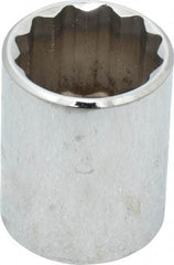 Proto - 15/16", 1/2" Drive, Standard Hand Socket - 12 Points, 1-9/16" OAL, Chrome Vanadium, Chrome Finish - Exact Tool & Supply
