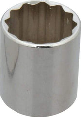 Proto - 1-3/16", 1/2" Drive, Standard Hand Socket - 12 Points, 1-3/4" OAL, Chrome Vanadium, Chrome Finish - Exact Tool & Supply