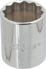 Proto - 1/2" Drive, Standard Hand Socket - 12 Points, 1-17/32" OAL, Chrome Finish - Exact Tool & Supply