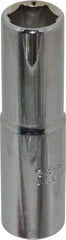 Proto - 9/16", 1/2" Drive, Deep Hand Socket - 6 Points, 3-1/4" OAL, Chrome Finish - Exact Tool & Supply