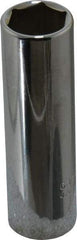 Proto - 11/16", 1/2" Drive, Deep Hand Socket - 6 Points, 3-1/4" OAL, Chrome Finish - Exact Tool & Supply