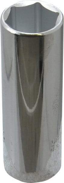 Proto - 13/16", 1/2" Drive, Deep Hand Socket - 6 Points, 3-1/4" OAL, Chrome Finish - Exact Tool & Supply