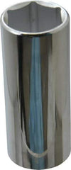 Proto - 1", 1/2" Drive, Deep Hand Socket - 6 Points, 3-1/4" OAL, Chrome Finish - Exact Tool & Supply